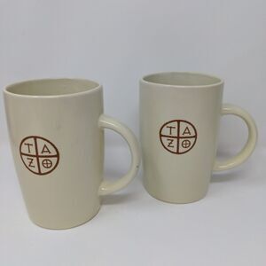 2-Count 11.8-Oz Starbucks TAZO 2012 Set Ivory Coffee Tea Mugs